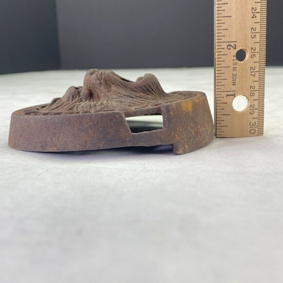 Salvaged Draft Check Cover Lion Head Standard Furnace Omaha NE Advertising - Picture 9 of 10